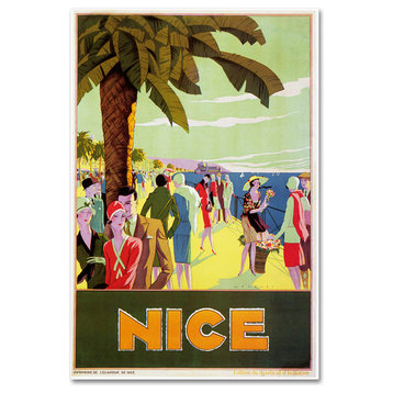 "France Nice" by Vintage Apple Collection, Canvas Art