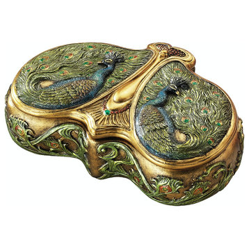 Art Nouveau Twin Peacock Jewel Box