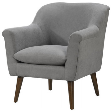 Shelby Woven Fabric Oversized Armchair, Steel Gray