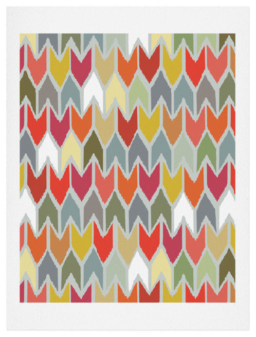 Deny Designs Copripiumino Queen Sharon Turner Ikat Doodle | Morbido Poliestere Con Cerniera Nascosta