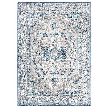 Safavieh Brentwood Collection BNT851 Rug, Light Grey/Blue, 3'x5'