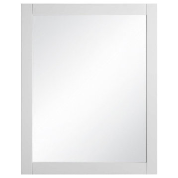 Shorewood Wall Mounted Bathroom Vanity Mirror 24-Inch Wood Framed in White