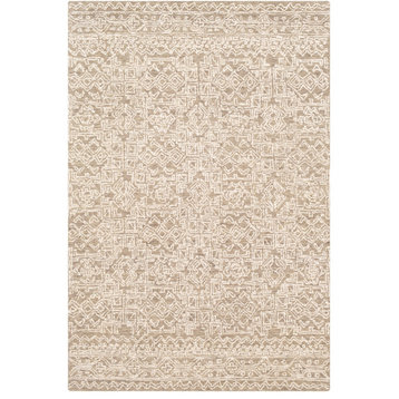 Surya Newcastle NCS-2308 Transitional Area Rug, Taupe, 9' x 12' Rectangle