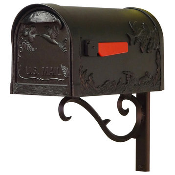 Hummingbird Curbside Mailbox With Sorrento Front Single Mailbox Mounting Bracket