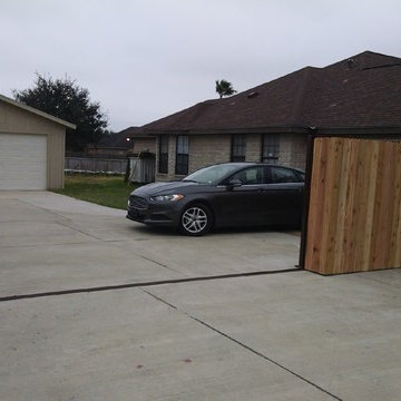 Cedar fence line/gate