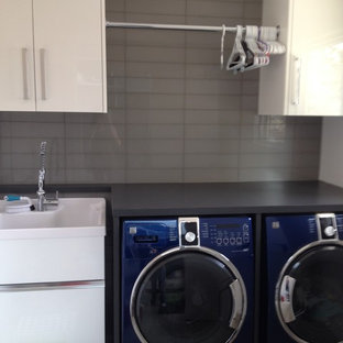 75 Beautiful Modern Laundry Room With An Utility Sink Pictures