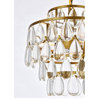 Elegant Lighting Mila 3-Light Pendant Brass