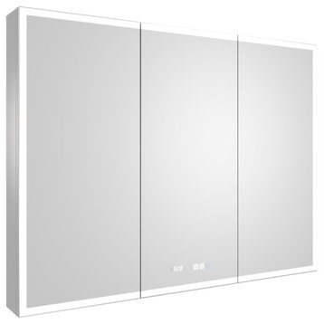 ExBrite LED  Medicine Cabinet Recessed or Surface with Clock, 48" X 36"