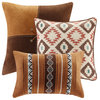 Madison Park Taos 6 Piece Printed Quilt Set With Throw Pillows, Spice