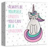 Be a Unicorn Cat 12x12 Canvas Wall Art