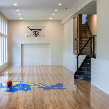 Two-Tiered Basement Designed for Family Fun