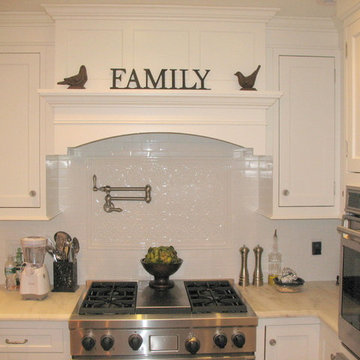 oyster bay classic white traditional, minimum stove wall but workable