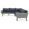 Albany All-Weather Wicker Outdoor Gray Corner Sectional Sofa