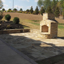 outdoor fireplace
