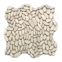 Exotic Glass STO 126 White Cut Stone - Tile