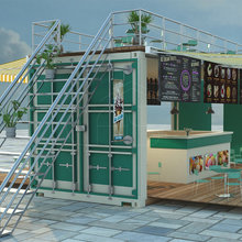 Converted Shipping Container Ice-Cream Shop