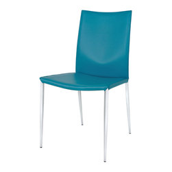 Max-II High Back Dining Chair | Turquoise (Set of 2) - Armchairs And Accent Chairs