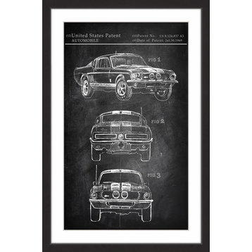 "Mustang Shelby" Framed Painting Print, 20"x30"