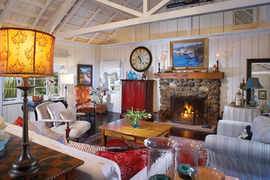Eclectic living room photo in Orange County