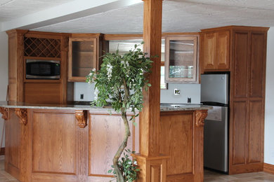 Front and back bar built in lower level of home