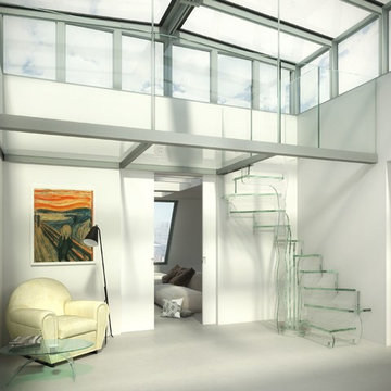 Verspielte Glastreppe für ein Projekt in München