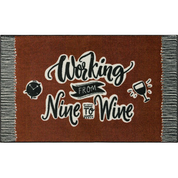 Mohawk Home Nine To Wine Red 2' 6" X 4' 2" Kitchen Mat