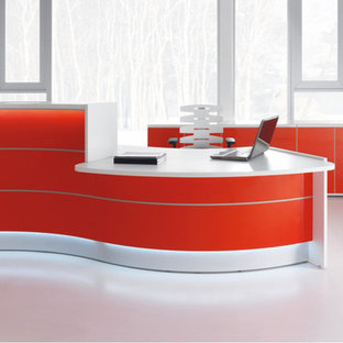 Example of a large trendy home design design in New York