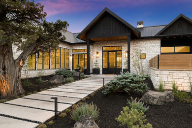 Inspiration for a farmhouse exterior home remodel in Other