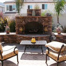outdoor fireplace