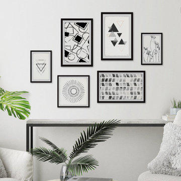 Bold Geometry Hexaptych
