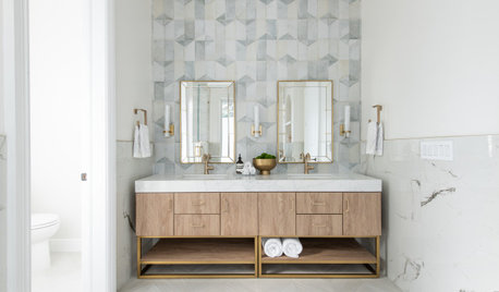 See How a Wood-and-Stone Vanity Inspires a Spa-Like Bathroom