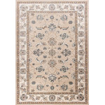 KAS Rugs & Home - Avalon 5609 Beige and Ivory Mahal Rug, 7'10"x9'10" - Avalon 5609 Beige/Ivory Mahal 7'10" x 9'10". Machine-Made of 100% Polypropylene with No Backing. Made in Turkey. Vacuum regularly & spot clean stains. Professional cleaning recommended periodically.
