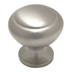 Cosmas - Cabinet Round Knob, 1-1/4" Diameter, Set of 25, Satin Nickel - Cabinet And Drawer Knobs
