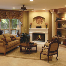 corner fireplace