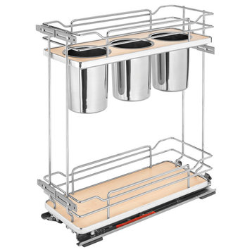 Two-Tier Utensil Pull Out Organizers With Soft Close, 7.25"