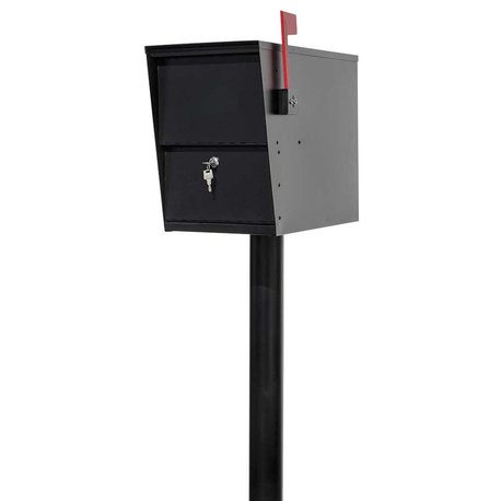 Lettersentry Locking Mailbox With Direct Buriel Steel Post