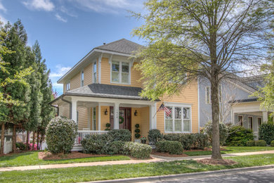 Mid-sized elegant two-story exterior home photo in Charlotte