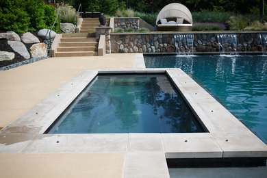 Modelo de piscina minimalista grande