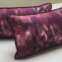 Pair of Pattern Matched Pillows with Contrast Welt - Decorative Pillows