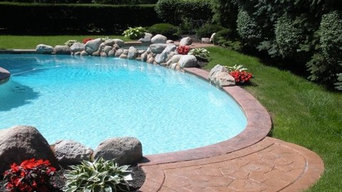 Pool Coping and Stamped Patio