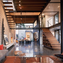 staircase/dining/open floor plan