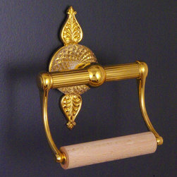 Cristal et Bronze 5418 Palmette Wall Mounted Cristal Toilet Roll Holder without - Toilet Paper Holders