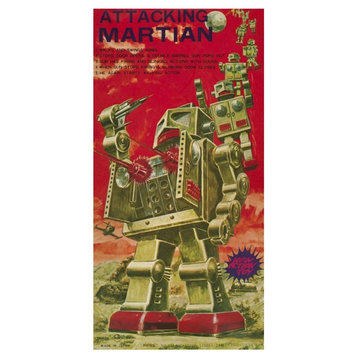 "Attacking Martian" Digital Paper Print by Retrobot, 38"x74"