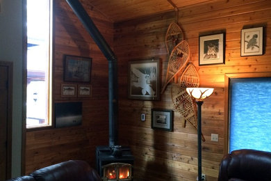 Inspiration for a rustic living room remodel in Other