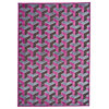 Weave & Wander Sagio Rug, Dark Gray/Raspberry, 7'6"x10'6"