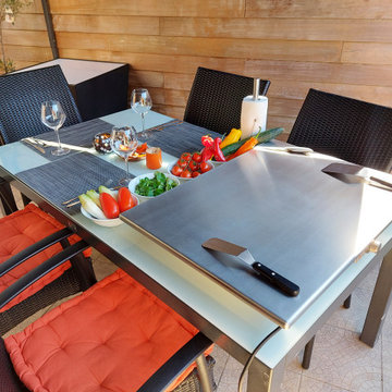 teppanyaki outdoor kitchen island