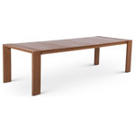 Meridian Furniture - Maui Outdoor Patio Dining Table, Natural - Make your outdoor oasis even more inviting with this Maui Natural Outdoor Patio Dining Table. Crafted with an aluminum frame to look like teak without the maintenance requirements, this dining table offers both style and convenience. Its natural finish and contemporary design add an effortless touch of elegance to any space. This dining table is built with precision and durability in mind, making it the perfect centerpiece for gatherings with family and friends. Embrace the essence of outdoor comfort and style with this elegant addition - your perfect companion for leisurely moments outdoors.