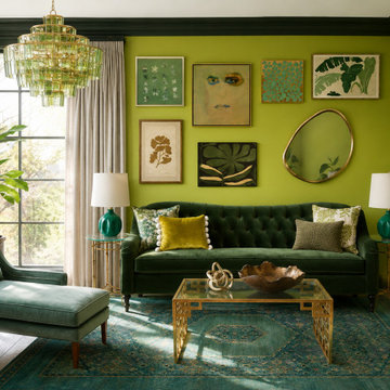 Green on Green living room
