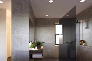 Design ideas for a contemporary bathroom in Townsville.