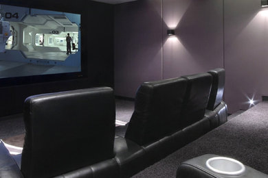 Inspiration for a home cinema in Cheshire.